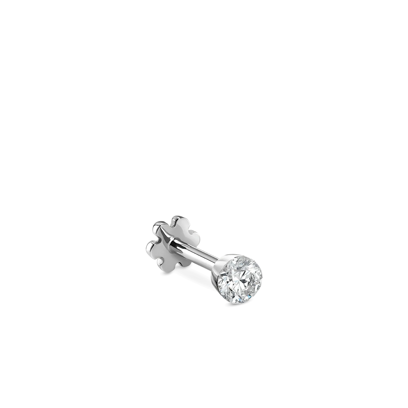 Invisible Set Diamond Threaded Stud Earring | MARIA TASH