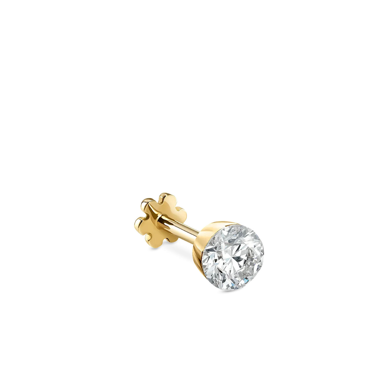 Invisible Set Diamond Threaded Stud Earring | MARIA TASH