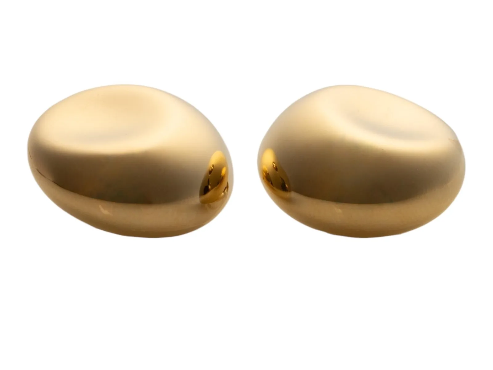 Thumbprint Large Yellow Gold Earrings