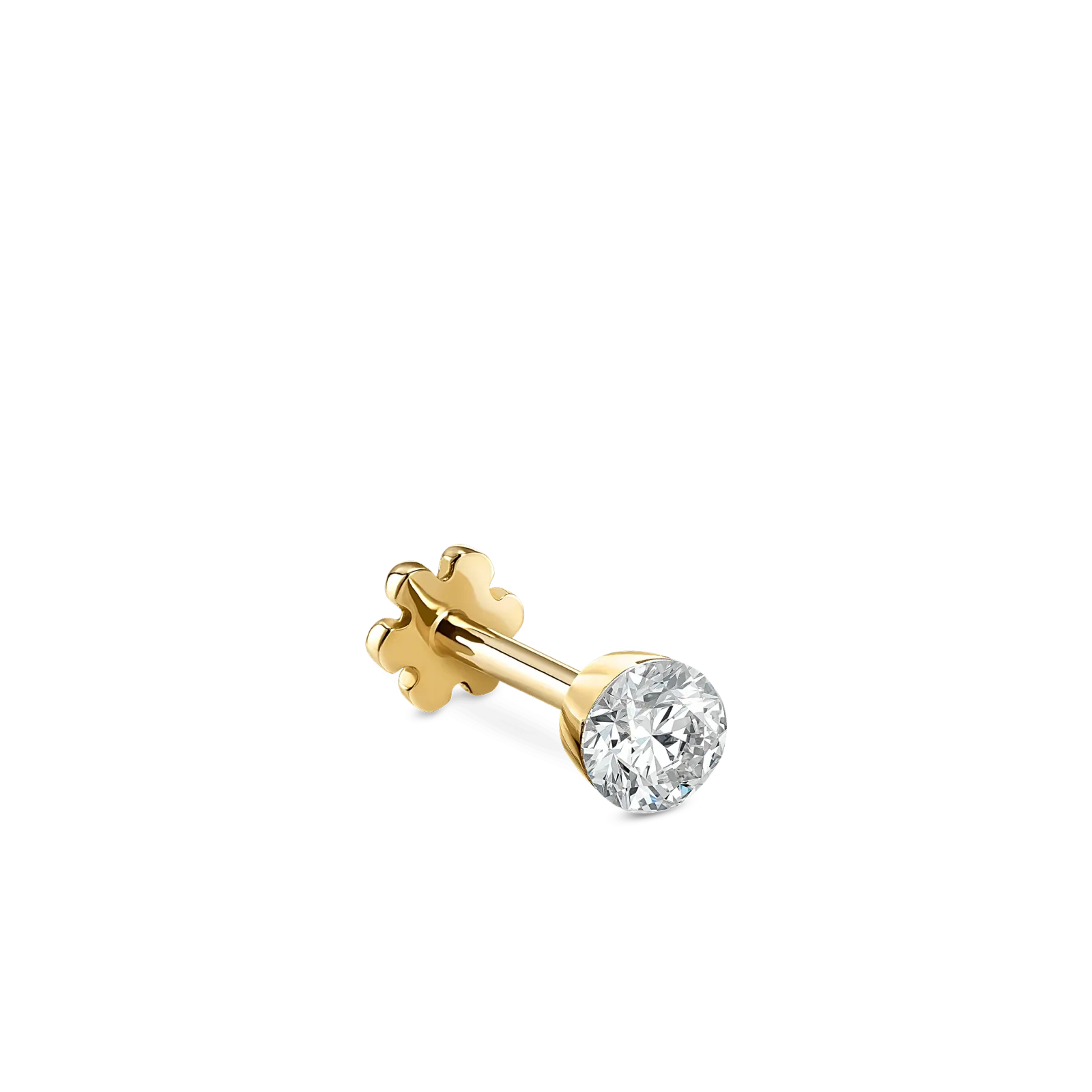 Invisible Set Diamond Threaded Stud Earring | MARIA TASH